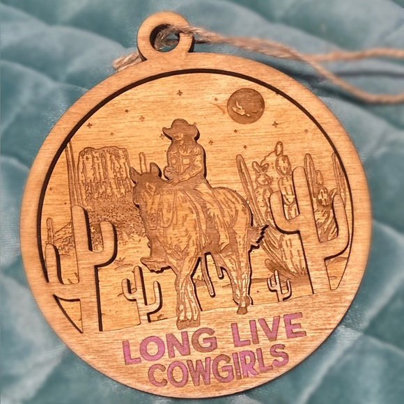 Rustic Cowgirl Ornament - "Long Live Cowgirls" Western Decor - Picture 4 of 6